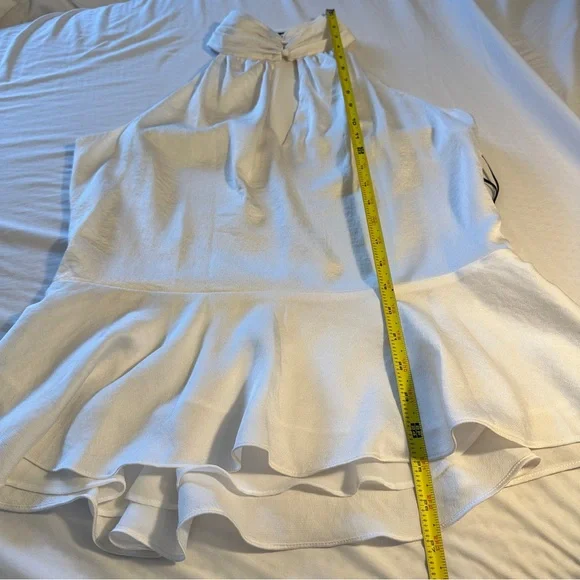 NWOT 1.STATE Halter Neck Rumple Hammered Satin Top - Picture 7 of 12